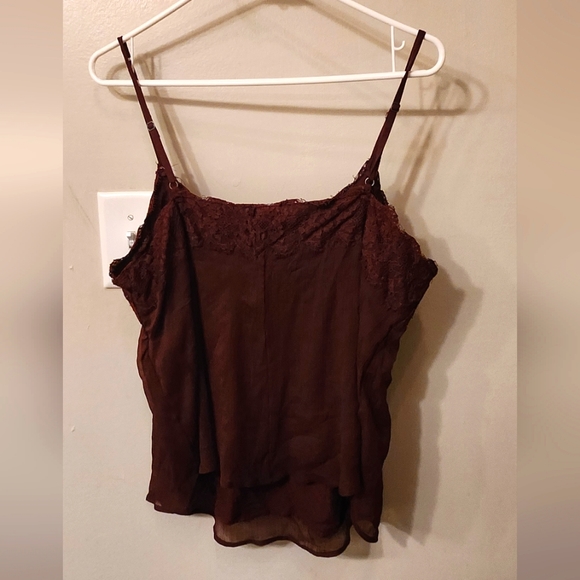 Abercrombie & Fitch Maroon Lace Cami - Picture 2 of 2